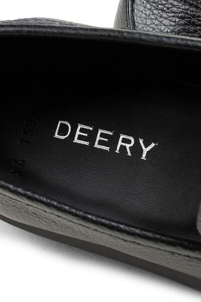 Deery Чоловічі туфлі-мокасини з натуральної шкіри чорного кольору 01587MSYHP04