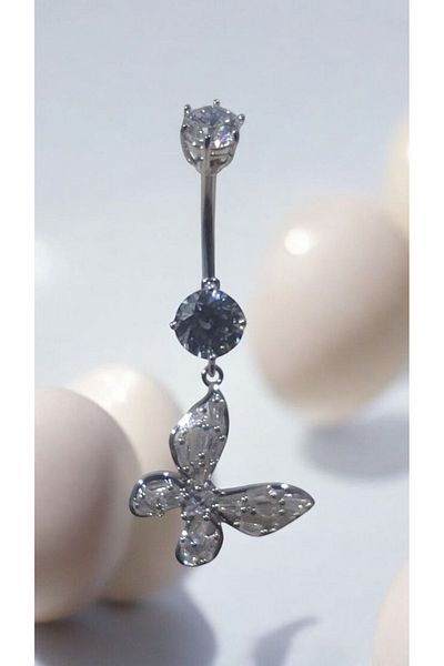 Begonia Accessories 316L Surgical Steel Stainless Tarnish Free Fashion Zircon Stone Navel Piercing