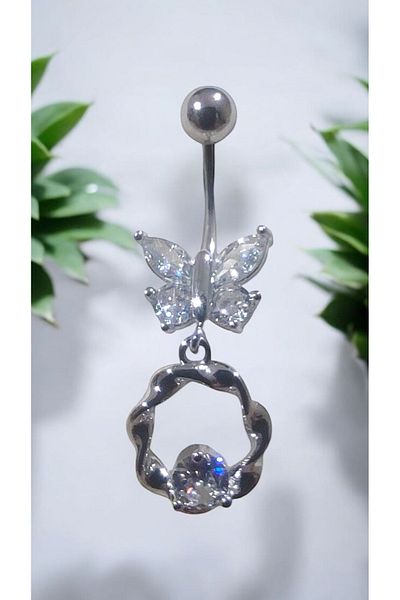 Begonia Accessories 316L Surgical Steel Stainless Tarnish Free Fashion Zircon Stone Navel Piercing