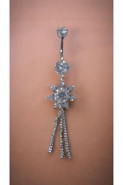 Begonia Accessories 316L Surgical Steel Stainless Tarnish Free Fashion Zircon Stone Navel Piercing