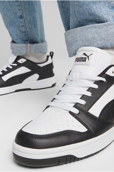 Puma Rebound V6 Low Unisex Sneakers -392328-01 WHITE-BLACK