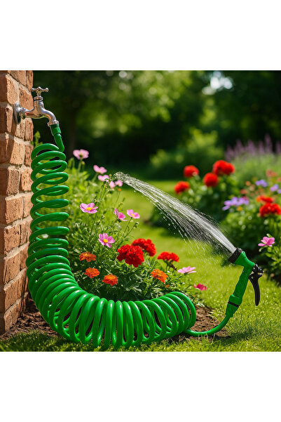 Vovikon BTX 10 Metre 7 Fonksiyon Başlıklı Spiral Hortum