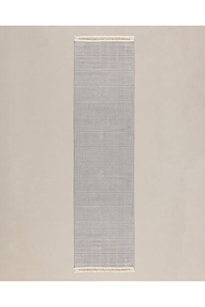 Madame Coco Crochet Halı - Gri - 80x300 Cm