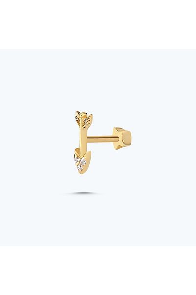 Altınbaş Gold Tragus Arrow Piercing