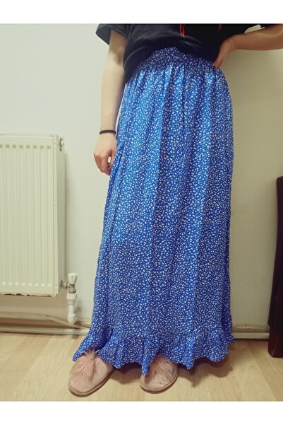 hoaryage Еластична, знизу з одним ярусом воланів, віскозна тканина для спідниці, 100% бавовна, розмір 36-44.