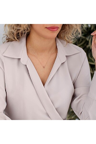 Altınbaş Altın M Harfi Kolye