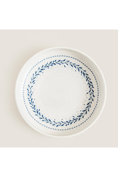 Chakra Pelion Çukur Tabak 18 Cm Mavi/Beyaz