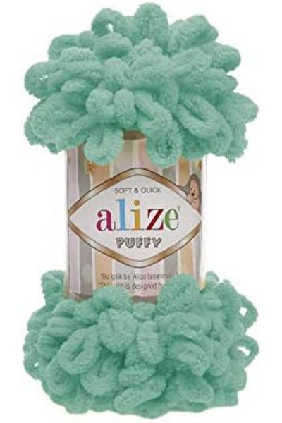 Alize Puffy Hand Knitting Yarn 1PC (Color Aqua No. 490)