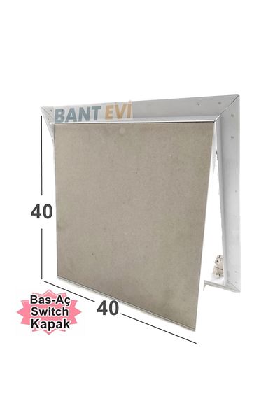 BANT EVİ Drywall Response Cover 40X40Cm Push Open Control Cover Hinged Drywall Response Cover