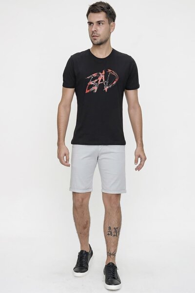 Efor 029 Slim Fit Açık Gri Bermuda