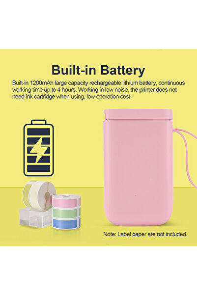 Generic Portable Wireless Handheld Thermal Label Marker Printer Light Blue