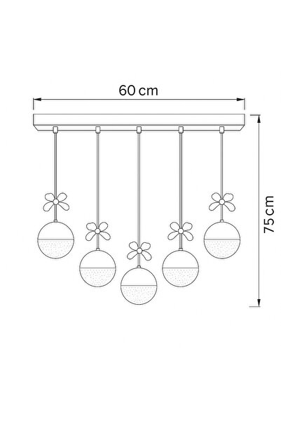 İstanbul Avize Kelebek 5'li Sıralı Gümüş 3 Renk Kademeli Ledli Modern Led Avize
