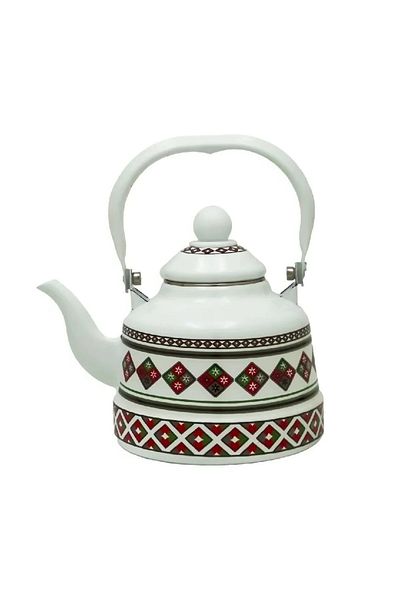 BASURRAH white Shinko cooler with a traditional decoration, capacity 2.5 liters