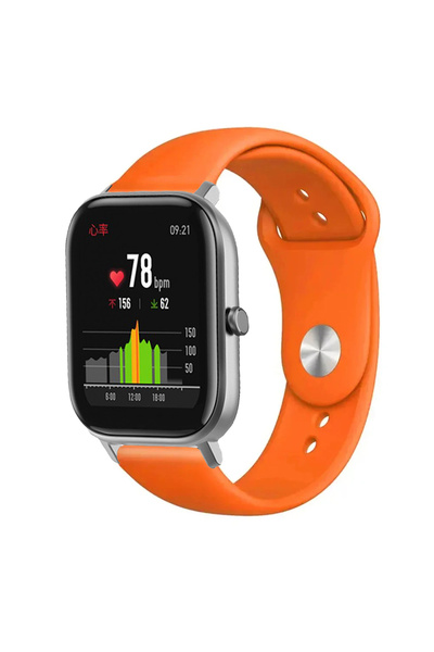 KRETON Amazfit GTS-GTS2-GTS2E-GTS3-GTS4-GTS4 Mini Uyumlu TURUNCU Kordon Yumuş...