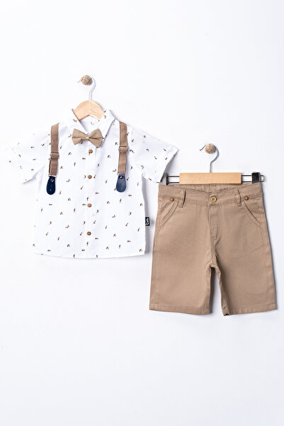 tinytrends Erkek Bebek&Çocuk Fish Yazlık Bayramlık Salopet Takım Elbise