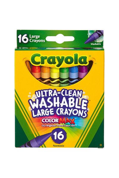 Crayola 16-Piece Ultra-Clean Washable Large Bright Crayon Set Multicolor