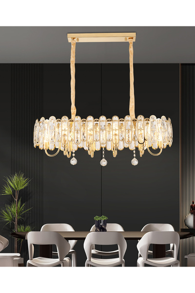 Apliqa Tortes 80'Lik Gold Kristal Taşlı Avize