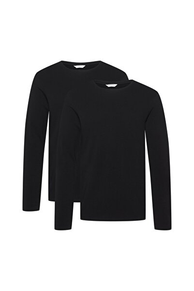 Henderson Men's Long Sleeve T-shirt Set 2-pack Cotton & Elastane Mix Everyday Comfort | Move