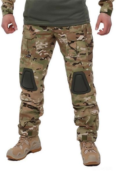 SINGLE SWORD Παντελόνι Cargo Outdoor Camouflage Tactical Ανδρικό & Γυναικείο με Επιγονατίδες