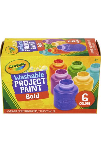 Crayola 6-Piece Bold Washable Project Paint Set Multicolor 59ml