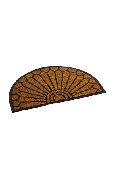 HONEYBEE Slip-Resistant Design Semi-Circular Rubber Door Mat