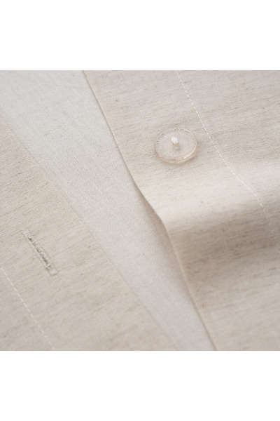 Ecocotton Libera Double Duvet Cover Set 100% Organic Cotton Linen Süzene Embroidered Cream-Terra 200x220 Cm