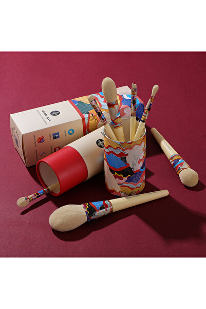 EIGSHOW مجموعة فرش نباتية احترافية مكونة من 7 قطع من كريم