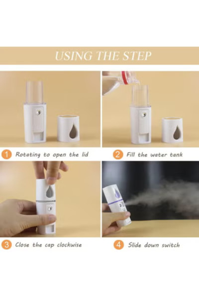 Prime Portable Rechargeable Handheld Face Nano Mist Spray hair and facial steamer ion water mist spr