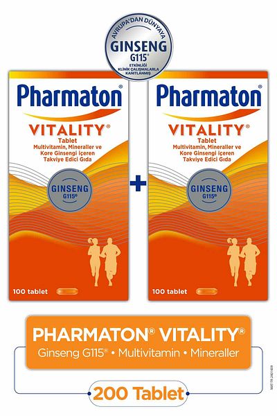 Pharmaton Vitality 100 Tablets 2 Pieces