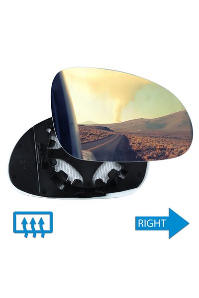 Choice For Vw Golf 5 Mk5 2003-08 Wing Door Mirror Glass Heated Convex Right 3c0 857 522