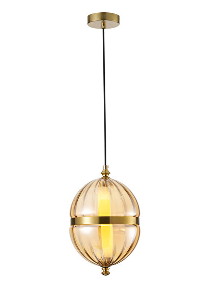 Apliqa Dolly 6 Watt 3000K Ledli Bal Camlı Tekli Sarkıt Led Avize