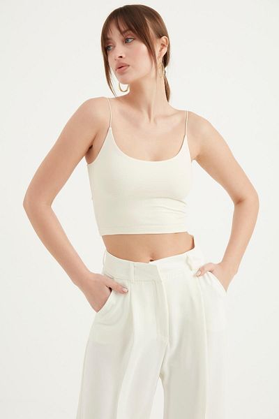 Fahima Thin Strap Crop Off White 2010