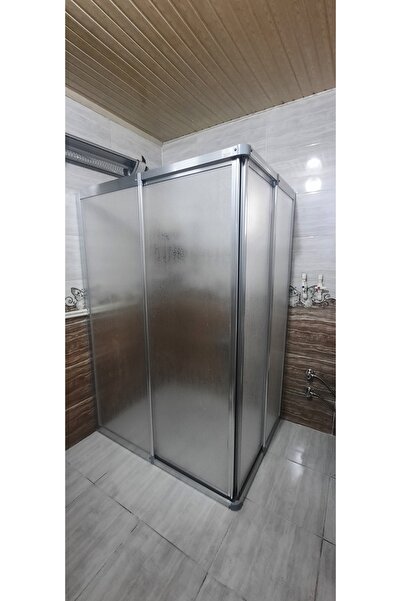 shop GİRAYDUŞ 90CMX90CM parlak profil mika köşeden girişli duşakabin