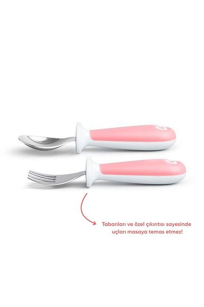 Munchkin Children's Fork & Spoon Set, 12 months+ 2 Pieces, Pink