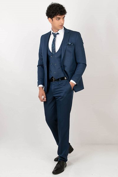 Modaviki Men's Suit 6 Drop Navy Blue Mdv101