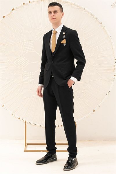 Modaviki Men - Suit - Dress - 6 Drop - Black - Mdv100