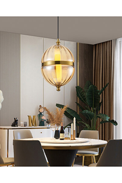 Apliqa Dolly 6 Watt 3000K Ledli Bal Camlı Tekli Sarkıt Led Avize