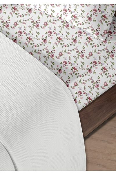 HomeBerry 100% Cotton Lidia White Double Pique Set 200 X 230 cm