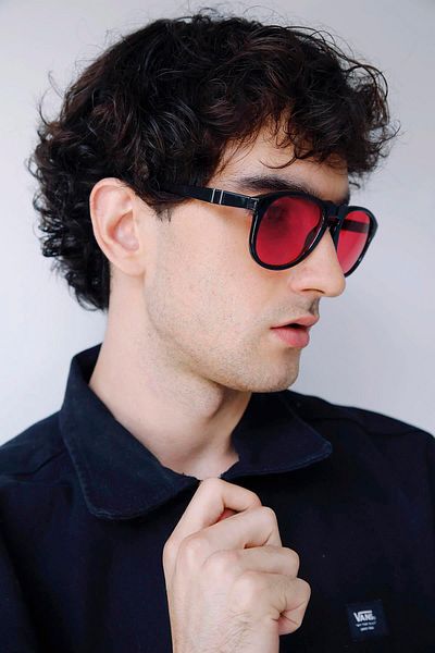 Bilge Karga Benett Black Red Men's Sunglasses