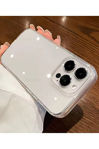 Fibaks Apple Iphone 15 Pro Max Uyumlu Kılıf Kamera Korumalı Şeffaf Ultra Ince...