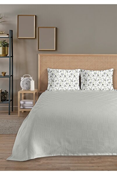 HomeBerry 100% Cotton Lidia Gray Single Pique Set 160 X 230 cm