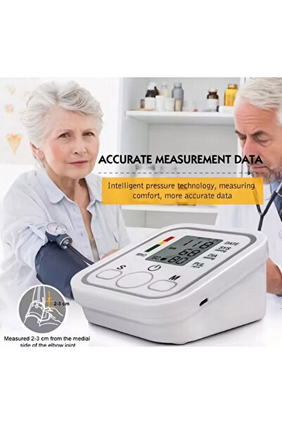 Choice جهاز قياس ضغط الدم الإلكتروني الأبيض، ذراع قياس ضغط الدم، درجة طبية