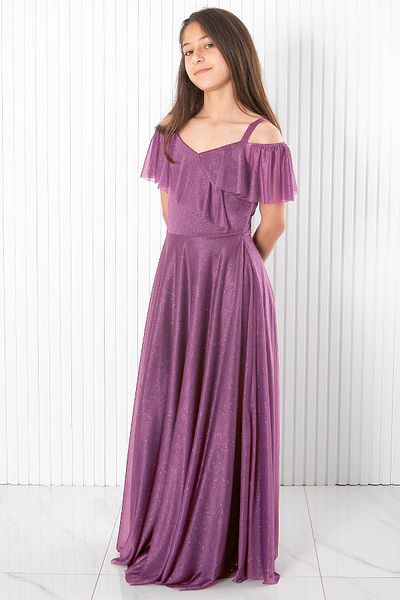 Modaviki Lilac Glitter Strap Evening Dress - MDV938