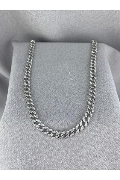 My Story Pavé Küba Zincir Gümmüş Kolye