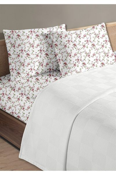 HomeBerry 100% Cotton Lidia White Double Pique Set 200 X 230 cm