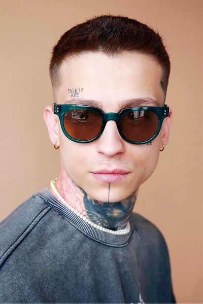 Bilge Karga Campbell Green Brown Men's Sunglasses