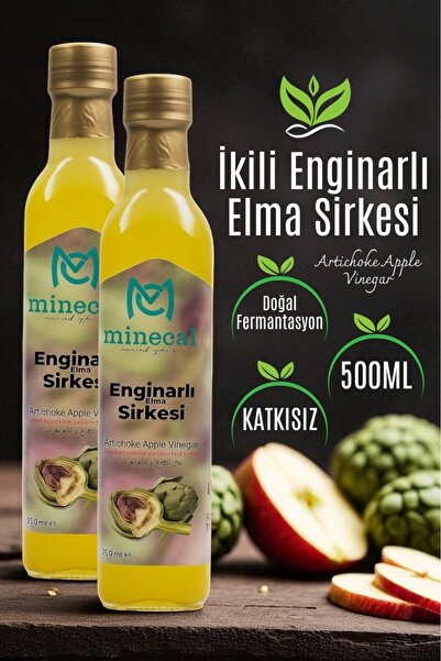 Minecal Doğal Fermente Enginarlı Elma Sirkesi 2x500ml