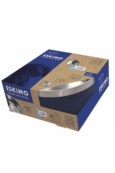 M-PETS Eskımo Çift Cidarlı Mama Kabı 1.25l Blue