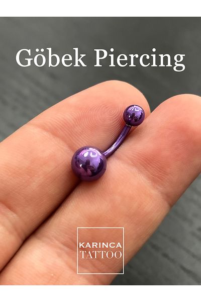 Karınca Piercing Purple Belly Piercing Surgical Steel Color Purple Belly Piercing