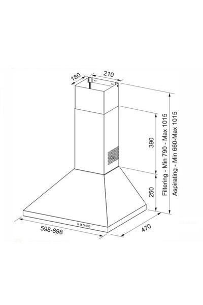Franke Fdl 9165 Xs/ 900 Davlumbaz, Linfa Inox
